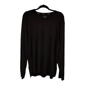 Nike Men's Black Running Crew Long Sleeve Shirt Jersey Dri-Fit Size XXL